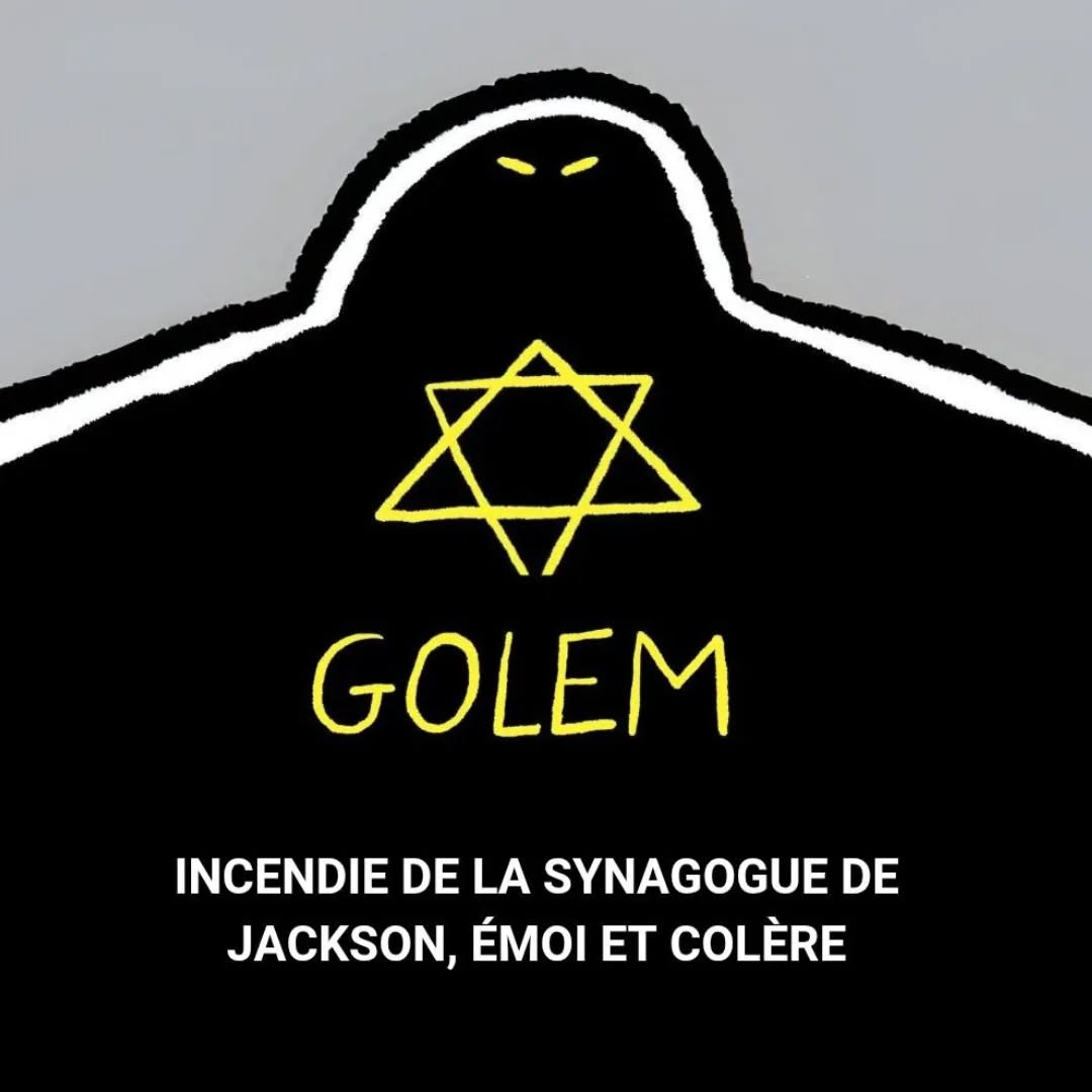 INCENDIE DE LA SYNAGOGUE DE JACKSON, EMOI ET COLERE — slide 1