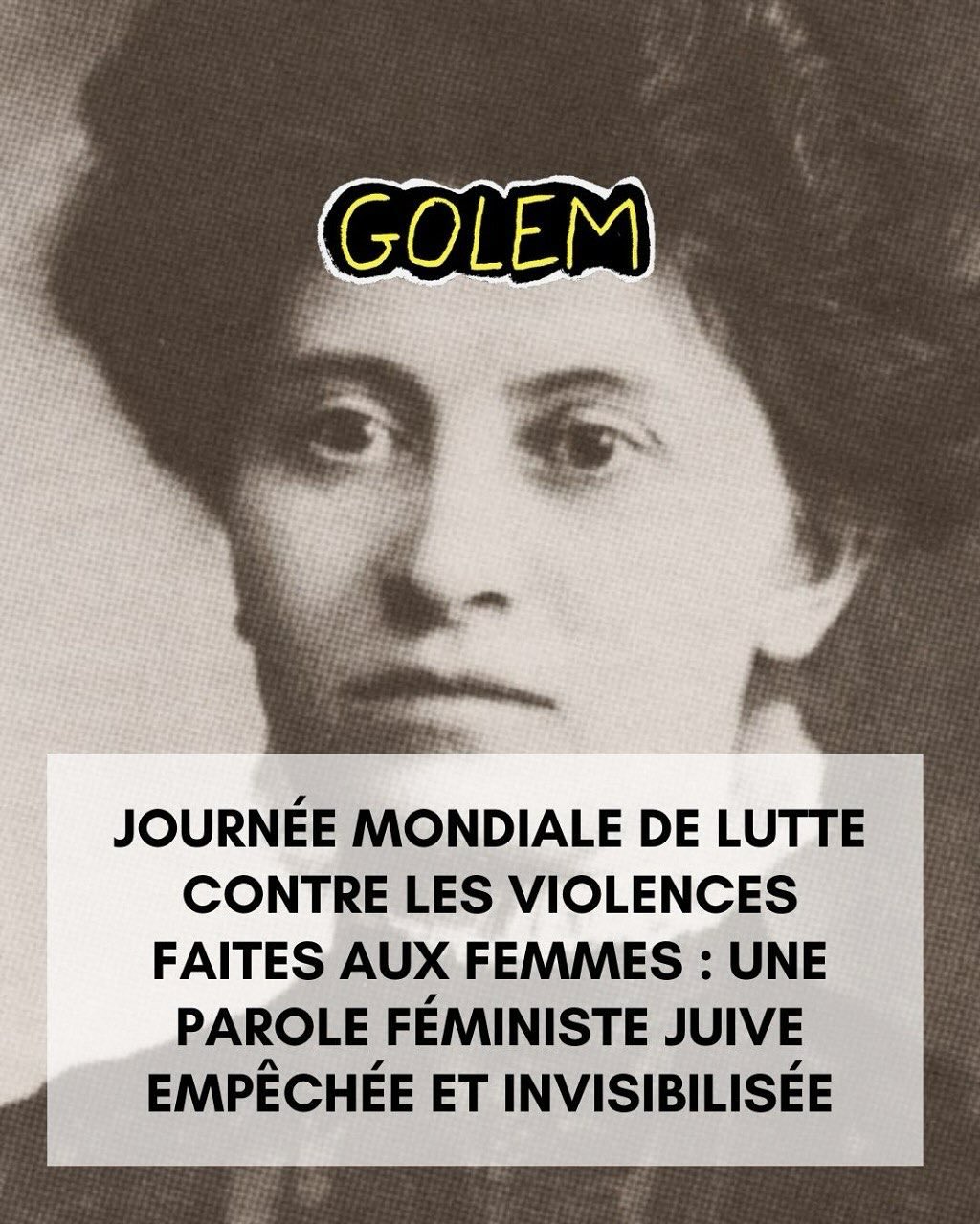 JOURNEE MONDIALE DE LUTTE CONTRE LES VIOLENCES FAITES AUX FEMMES : UNE PAROLE FEMINISTE JUIVE EMPECHEE ET INVISIBILISEE — slide 1