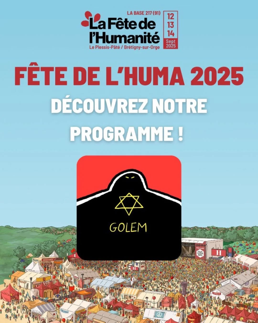 Programme du stand à la Fête de l'Humanité — slide 1