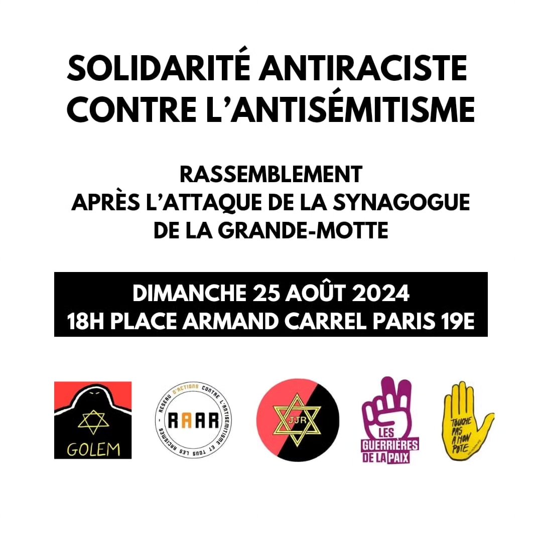 Solidarité antiraciste après l’attaque de la Grande-Motte — slide 1