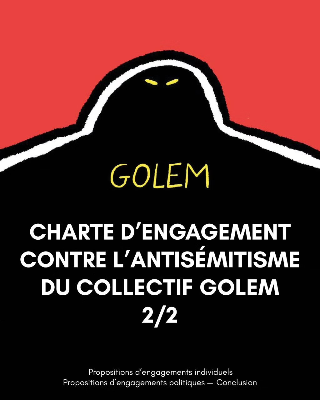 CHARTE D’ENGAGEMENT CONTRE L’ANTISEMITISME DU COLLECTIF GOLEM 2/2 — slide 1
