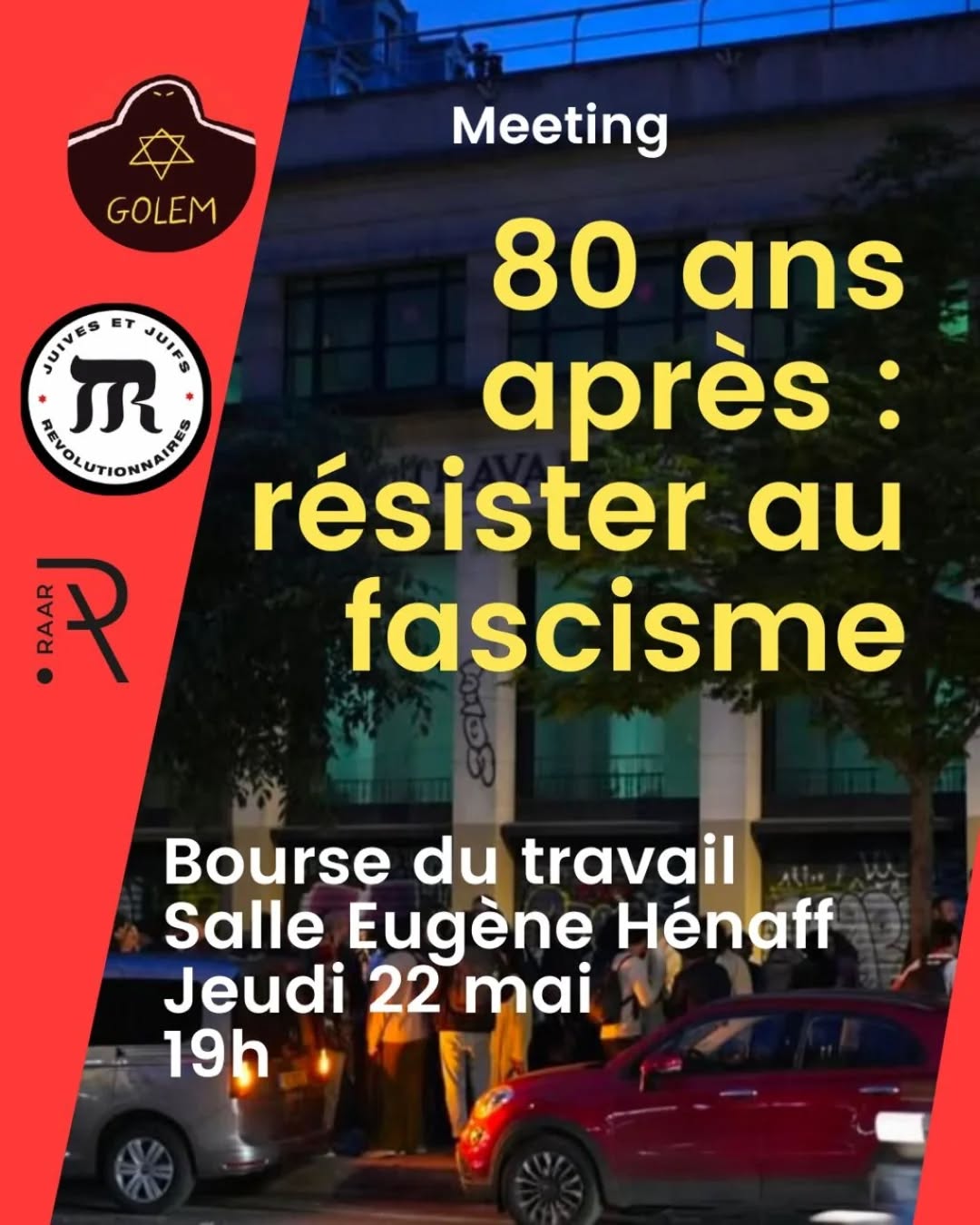 F Meeting SO ans. 3 apres: resister au fascisme — slide 1