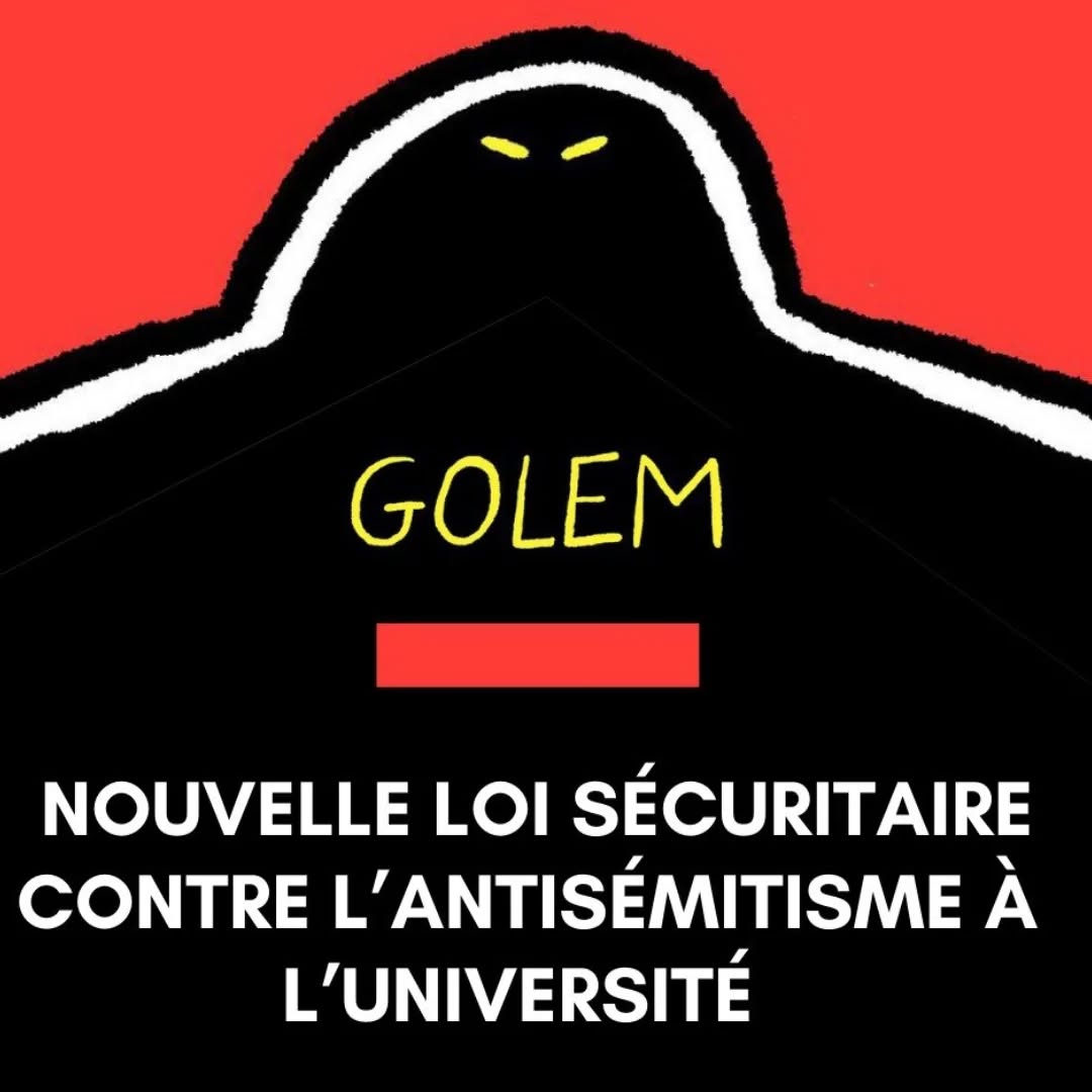 NOUVELLE LOI SECURITAIRE CONTRE L’ANTISEMITISME A L’UNIVERSITE — slide 1