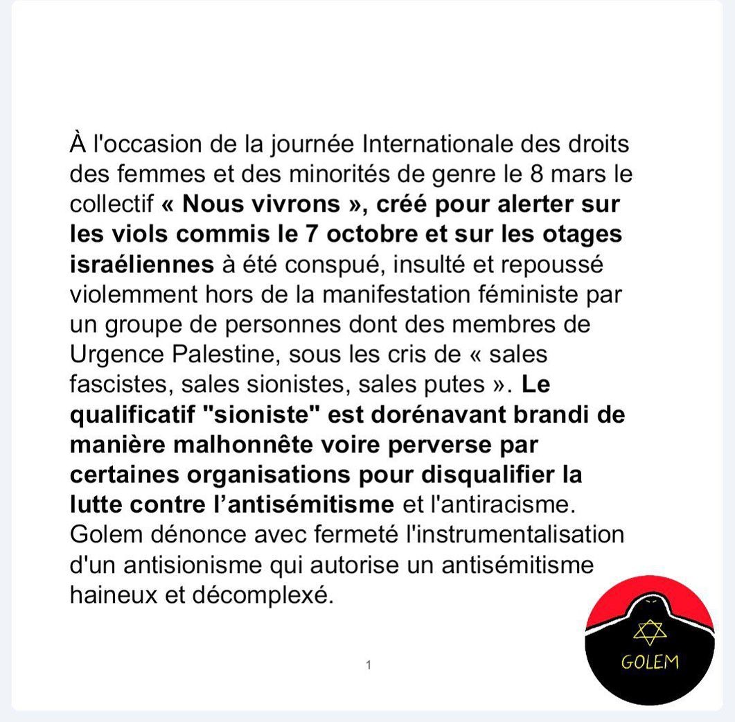 #8mars #feminisme #racisme #antisemitism #sionisme #israel #palestine #nousto... — slide 1