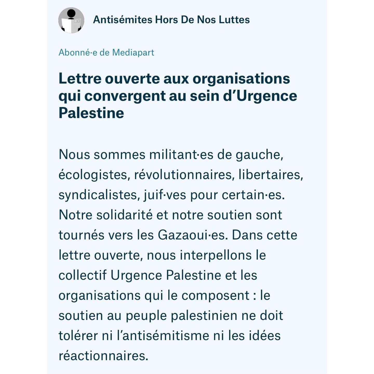 Antisémites hors de nos luttes — slide 1
